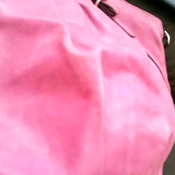 Sophia Madison Pleated Mauve Leather Satchel - Picture 6 of 11